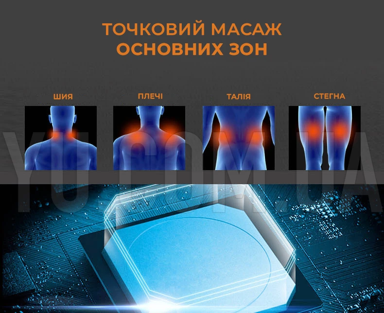 Масажер накидка на сидіння Massage seat topper, масажна електрична накидка на крісло Масажер накидка на сидіння Massage seat topper, масажна електрична накидка на крісло